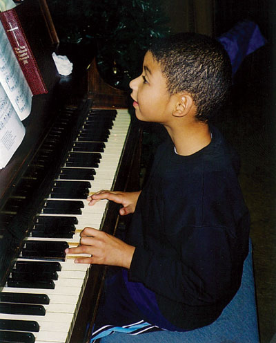 Stephan playing piano