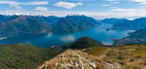 A view of the valley and Lake Como